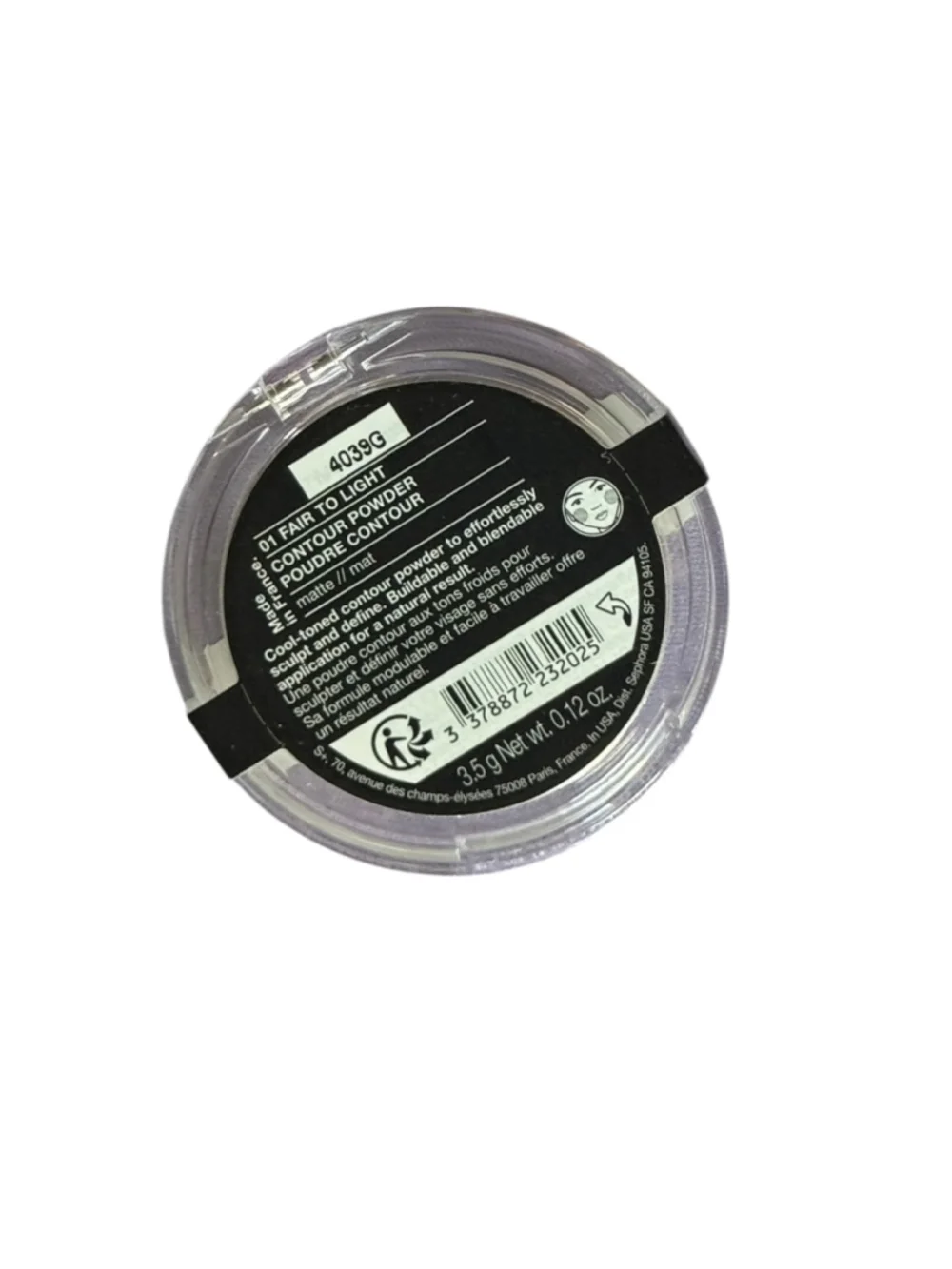 New Sephora Collection Light Brown Contour Powder 01, Cool Tone, Fair